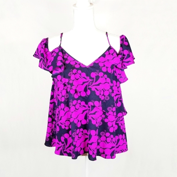 Tanya Taylor Chiara Floral Textured Silk Top NWT - Picture 3 of 9